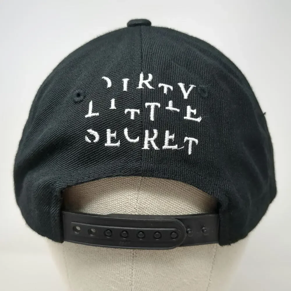 Yupoong Snapback Hat Black OSFM Embroidered DS Dirty Little Secret Acrylic Wool